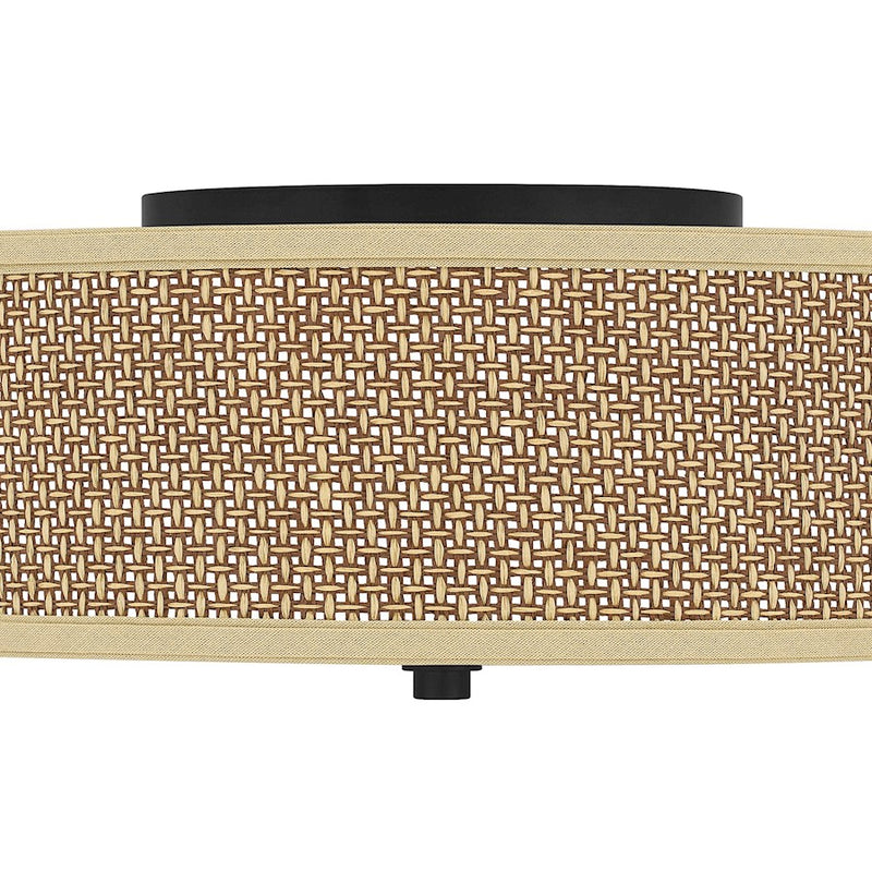 Quoizel 3 Light Zen Flush Mount in Mystic Black