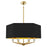 Robert Abbey Jacqueline 6 Lt, Modern Brass/Satin Blk/Matte Gold Lining - 1199B