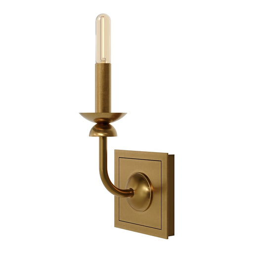 Robert Abbey William 1 Lt Wall Sconce, Lacquered Burnished Brass/Wht, Gold - 273