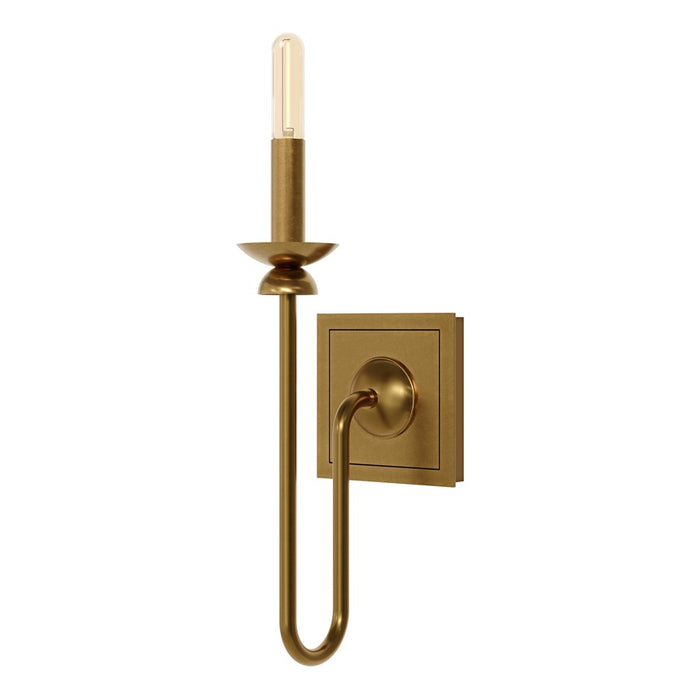 Robert Abbey William 1 Lt Wall Sconce/Sq Backplate, LacqueredGold - 275