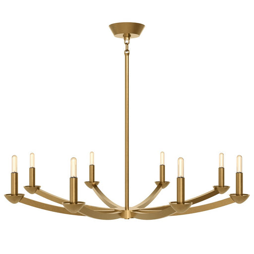 Robert Abbey Goldie 8 Lt Chandelier, Lacquered Burnished Brass - 2953