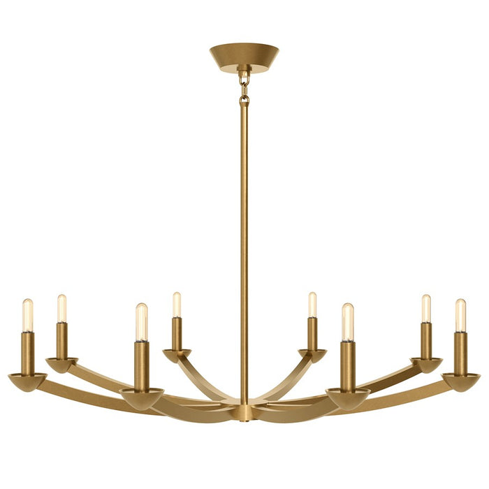 Robert Abbey Goldie 8 Lt Chandelier, Lacquered Burnished Brass - 2953