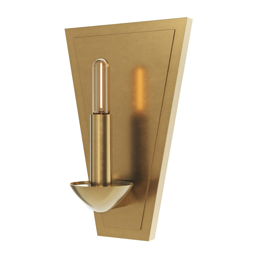 Robert Abbey Goldie 1 Lt Triangle Wall Sconce, Lacquered Burnished Brass - 2954