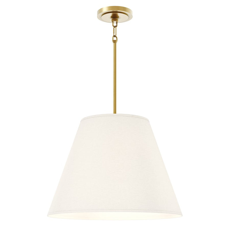 Robert Abbey Janet 4 Lt Pendant, Modern Brass/Shannon Oyster Fabric - 495