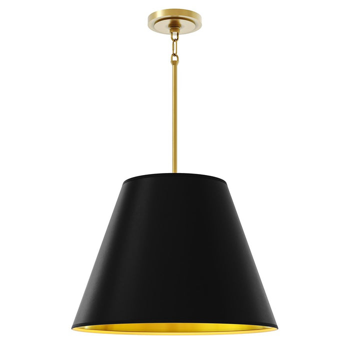 Robert Abbey Janet 4 Lt Pendant, Brass/Obsidian/Gold/Obsidian/Gold - 495MOS