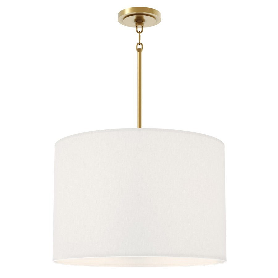 Robert Abbey Jack 4 Lt Pendant, Modern Brass/Shannon Oyster Fabric - 496