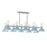 Robert Abbey Clare 10 Lt Chandelier, Baby Blue/Lily, Silver/Blue - BB21LY