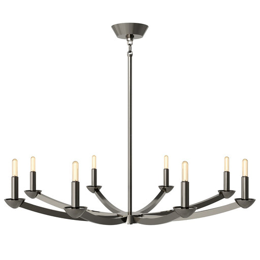 Robert Abbey Goldie 8 Lt Chandelier, Blackened Polished Nickel - BP2953