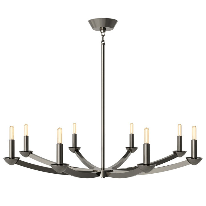 Robert Abbey Goldie 8 Lt Chandelier, Blackened Polished Nickel - BP2953