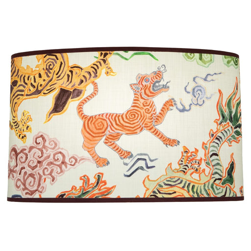 Robert Abbey Abbey Rose Lamp Shade, Natural/Marron Trim - CS27