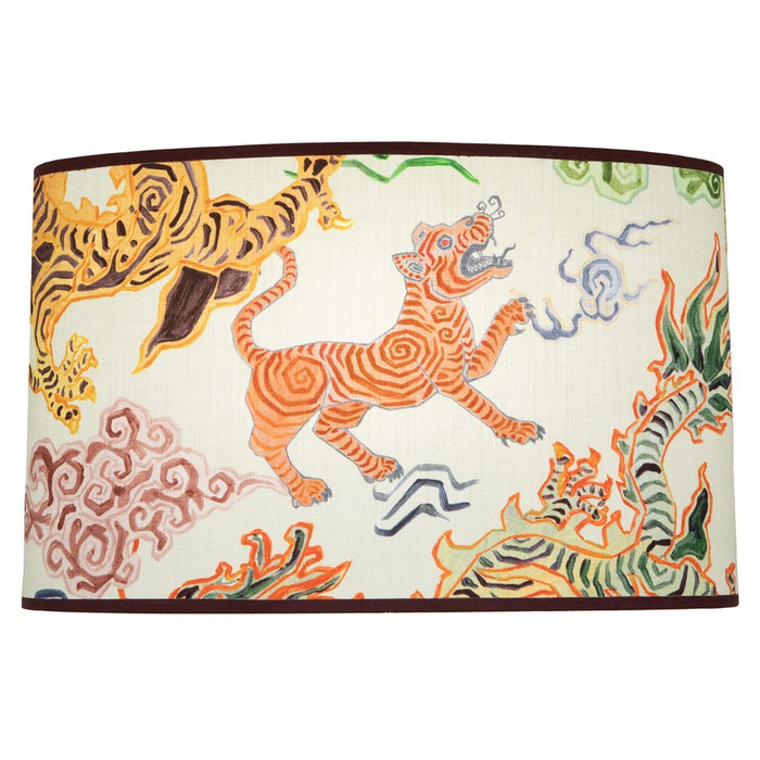 Robert Abbey Abbey Rose Lamp Shade, Natural/Marron Trim - CS27