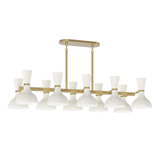 Robert Abbey Clare 10 Lt Chandelier, Lily, Gold/Wht - LY20LY