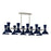 Robert Abbey Clare 10 Lt Chandelier, Midnight Blue, Silver/Blue - MB21MB