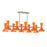 Robert Abbey Clare 10 Lt Chandelier, Pumpkin, Silver/Orange - PM21PM
