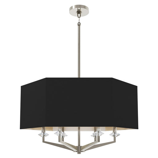 Robert Abbey Jacqueline 6, Polished Nickel/Satin Blk/Matte Slvr Lining - S1199B