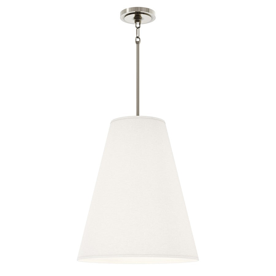 Robert Abbey Chrissy 4 Lt Pendant, Polished Nickel/Shannon Oyster Fabric - S494
