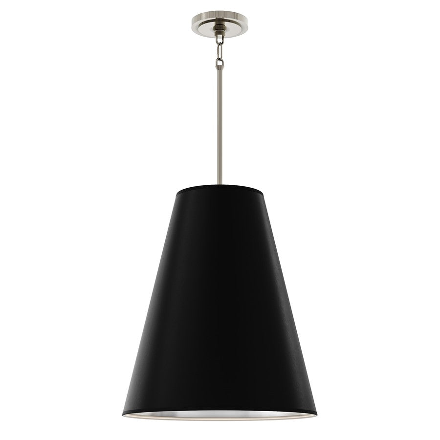 Robert Abbey Chrissy 4-Light Pendant, Nickel/Matte Obsidian/Matte Slvr - S494MOS