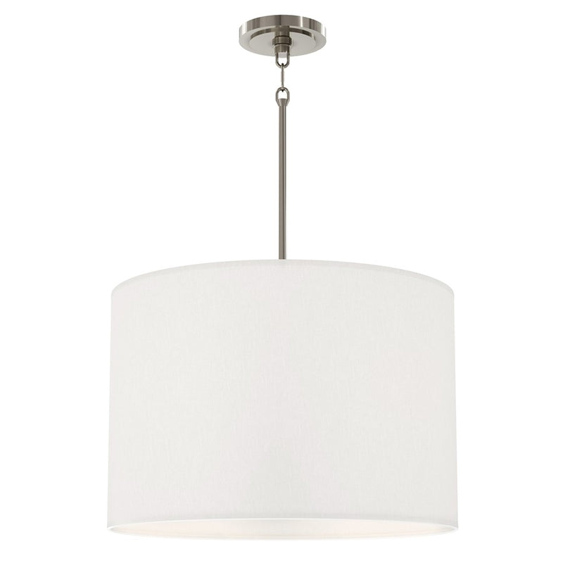 Robert Abbey Jack 4 Lt Pendant, Polished Nickel/Shannon Oyster Fabric - S496