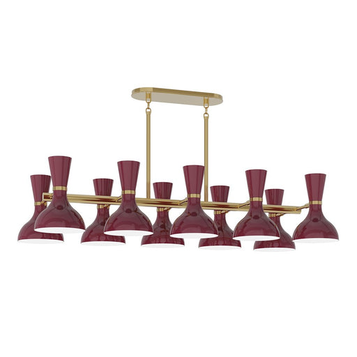 Robert Abbey Clare 10 Lt Chandelier, Sugar Plum, Gold/Purple - SM20SM