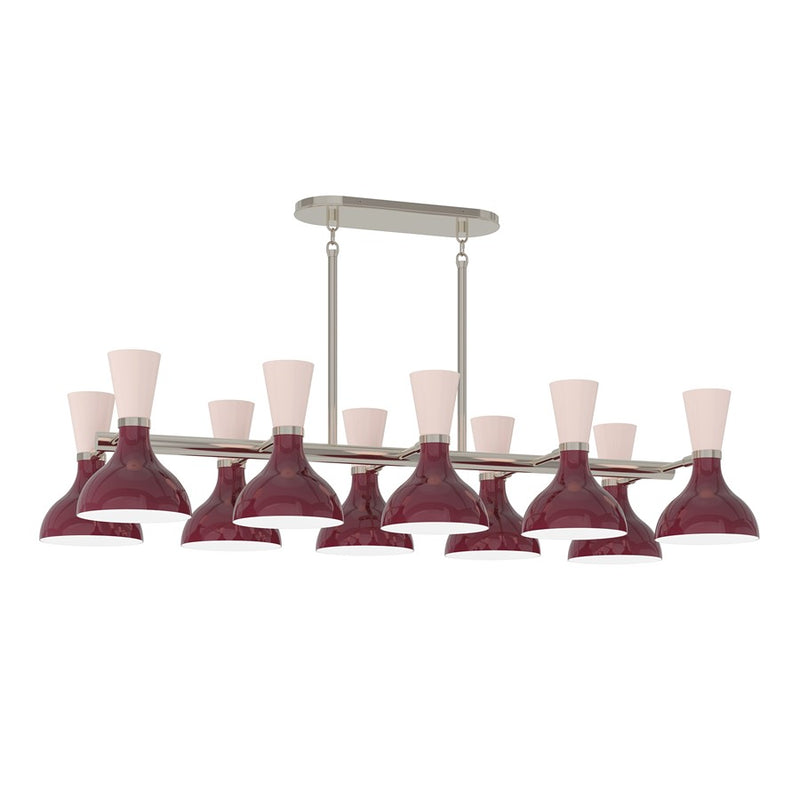 Robert Abbey Clare 10 Lt Chandelier, Silver/Purple/Pink/Sugar - SM21RW
