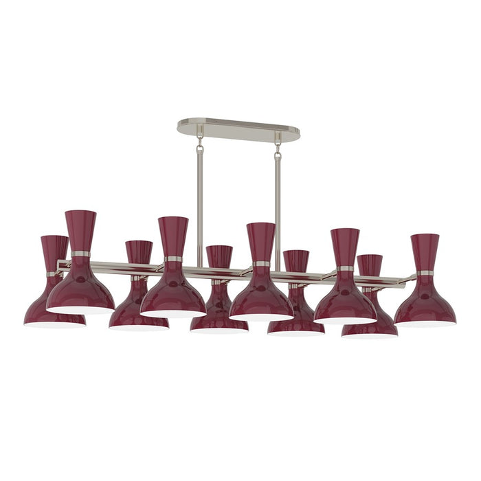 Robert Abbey Clare 10 Lt Chandelier, Sugar Plum, Silver/Purple - SM21SM