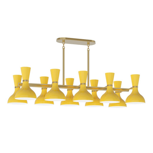 Robert Abbey Clare 10 Lt Chandelier, Sunset, Gold/Yellow - SU20SU