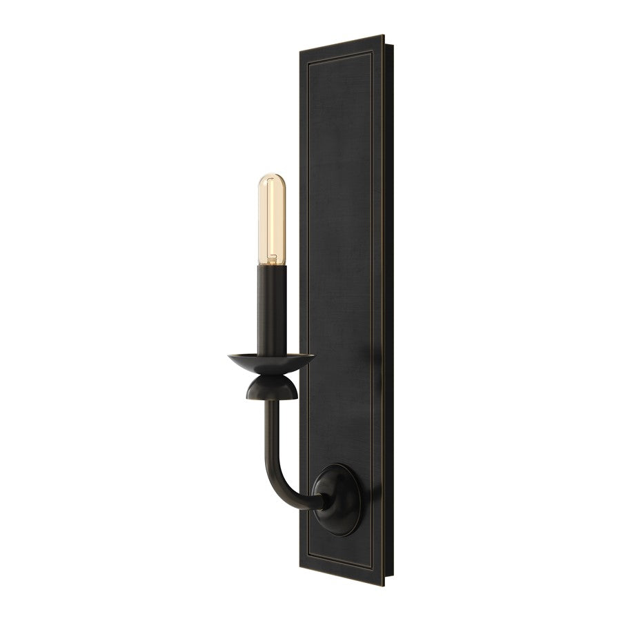 Robert Abbey William 1 Lt Wall Sconce/Rectangle Backplate, Deep Brz - Z272