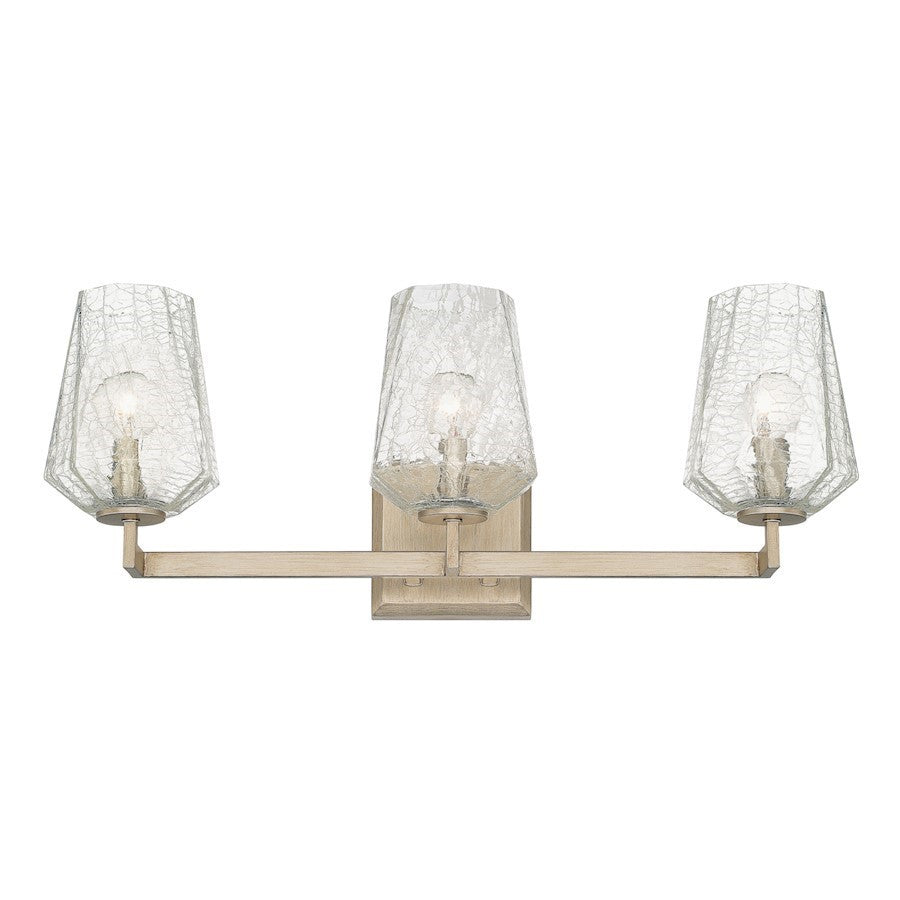 OPEN BOX ITEM: Capital Lighting Arden 3 Light Vanity, Silver/Ice