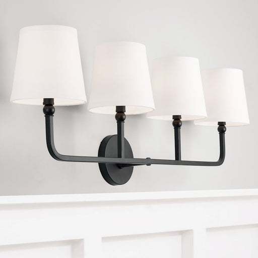 OPEN BOX ITEM: Capital Lighting Dawson 4-Light Vanity, Black