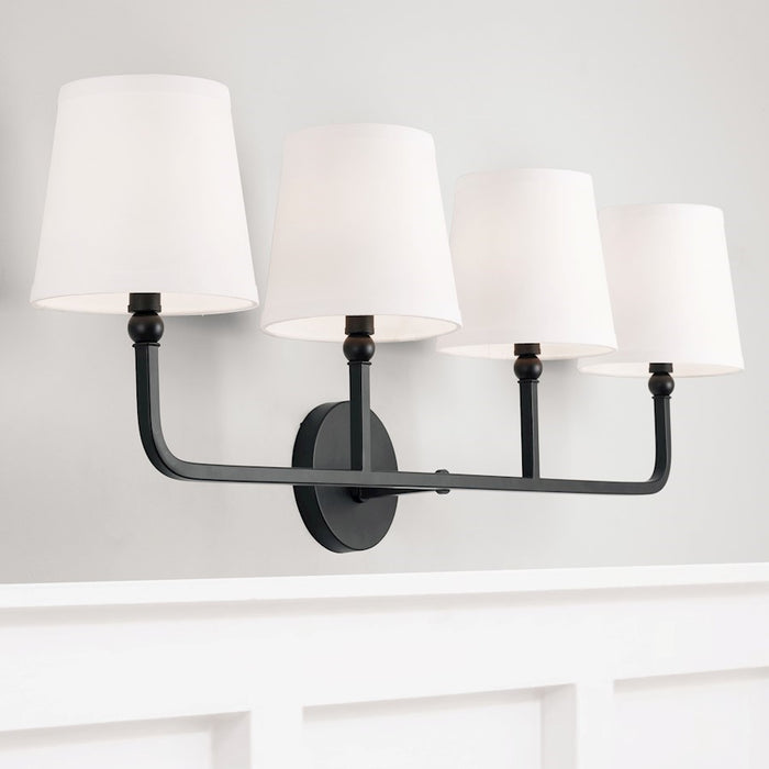 OPEN BOX ITEM: Capital Lighting Dawson 4-Light Vanity, Black