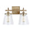 OPEN BOX ITEM: Capital Lighting 2 Light Vanity, Aged Brass/Seeded