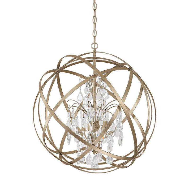 OPEN BOX ITEM: Capital Lighting Axis 4 Lt Pendant w/Crystals, Gold