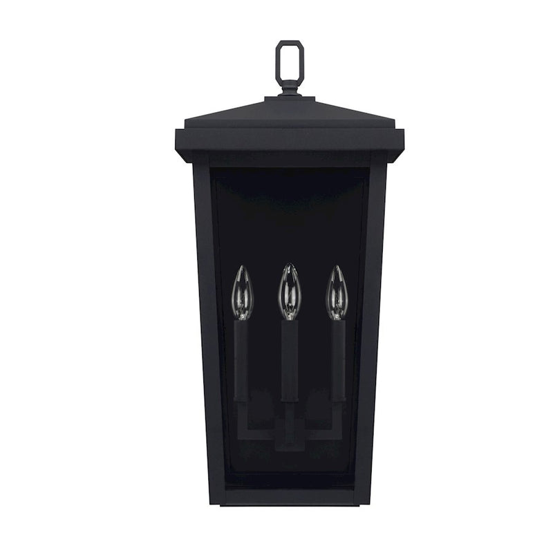 OPEN BOX ITEM: Capital Lighting Donnelly 3 Lt SM Outdoor Wall, Black