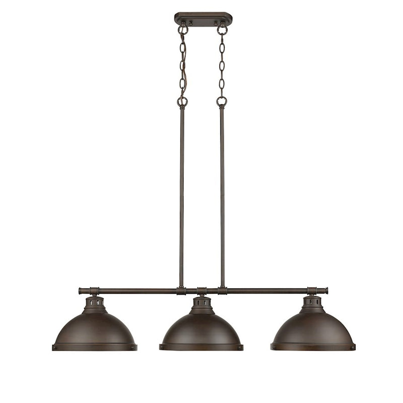 OPEN BOX ITEM: Golden Lighting Duncan 3-Lt Linear Pendant, BZ