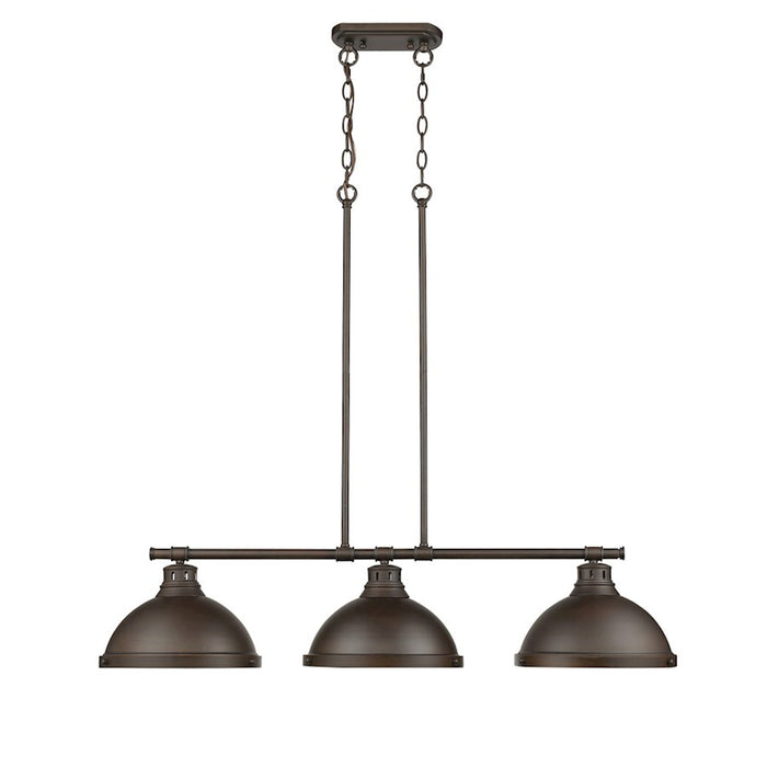 OPEN BOX ITEM: Golden Lighting Duncan 3-Lt Linear Pendant, BZ