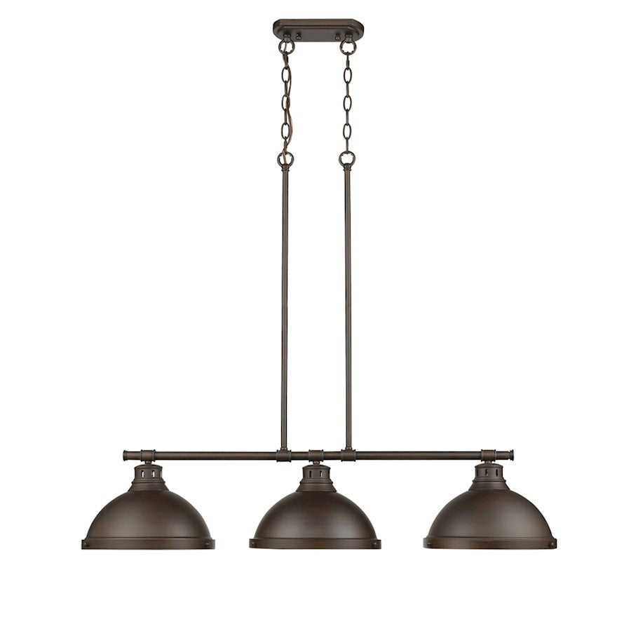 OPEN BOX ITEM: Golden Lighting Duncan 3-Lt Linear Pendant, BZ