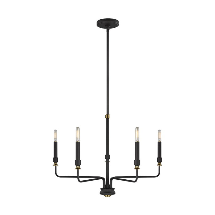 Generation Lighting Oliver 5 Light Chandelier, Midnight Black - 3000705-112