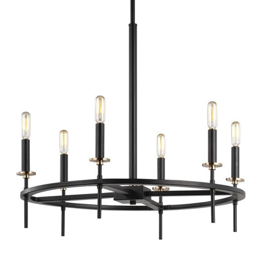 Generation Lighting Bryant 6 Light Chandelier, Midnight Black