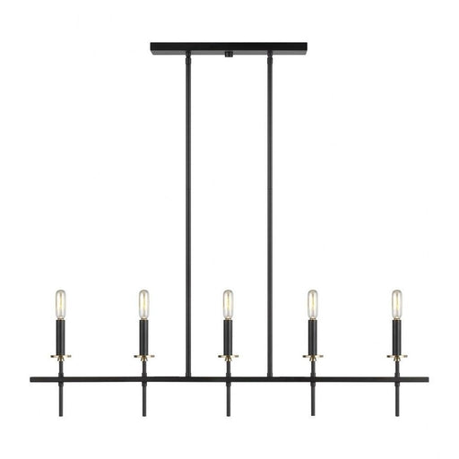 Generation Lighting Bryant 5 Light Pendant, Midnight Black - 3002205-112