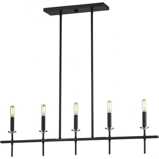 Generation Lighting Bryant 5 Light Pendant, Midnight Black