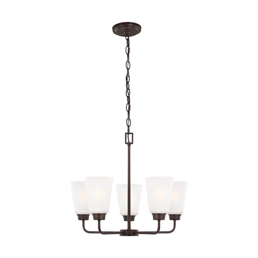Generation Lighting Kerrville 5Lt Chandelier, Bronze/Satin Etch - 3115205EN3-710