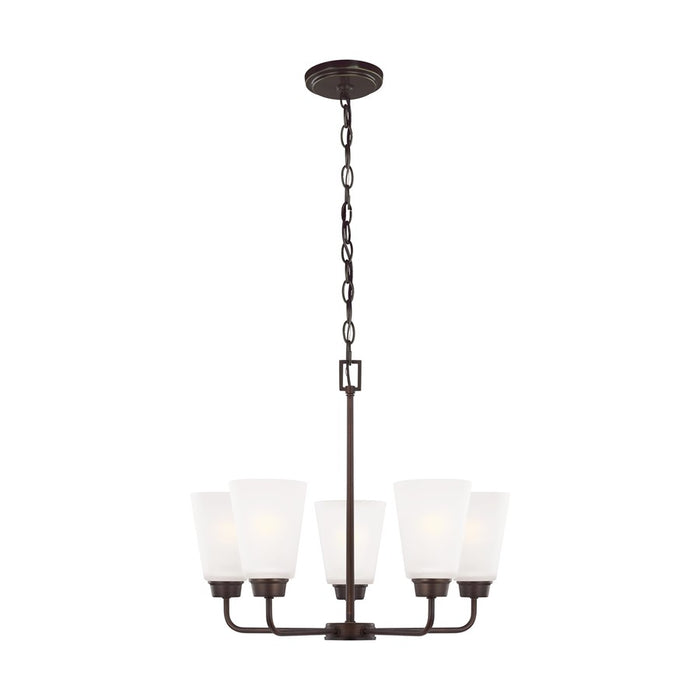 Generation Lighting Kerrville 5Lt Chandelier, Bronze/Satin Etch - 3115205EN3-710