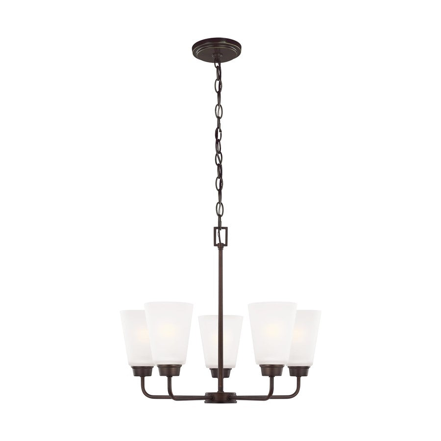Generation Lighting Kerrville 5Lt Chandelier, Bronze/Satin Etch - 3115205EN3-710