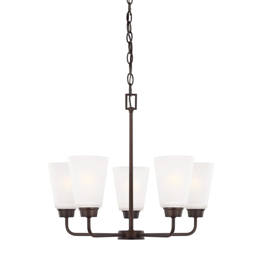 Generation Lighting Kerrville 5Lt Chandelier, Bronze/Satin Etch