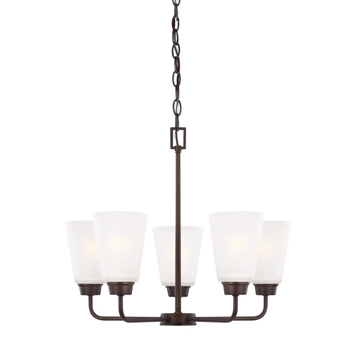 Generation Lighting Kerrville 5Lt Chandelier, Bronze/Satin Etch