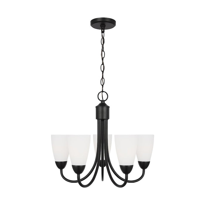 Generation Lighting Sean Lavin Seville 5-Lt Chandelier, BK/Etch/WH - 3120205-112