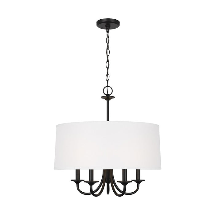 Generation Lighting S Lavin Seville 5-Lt Chandelier, BK/Linen - 3320205-112