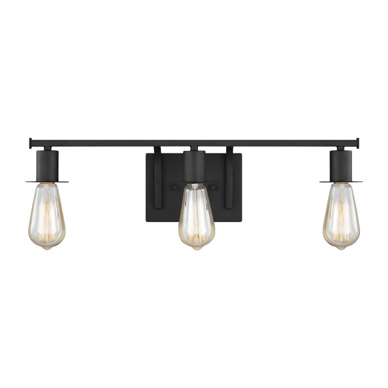 Generation Lighting Brut 3 Light Bath Vanity, Midnight Black - 4001303-112