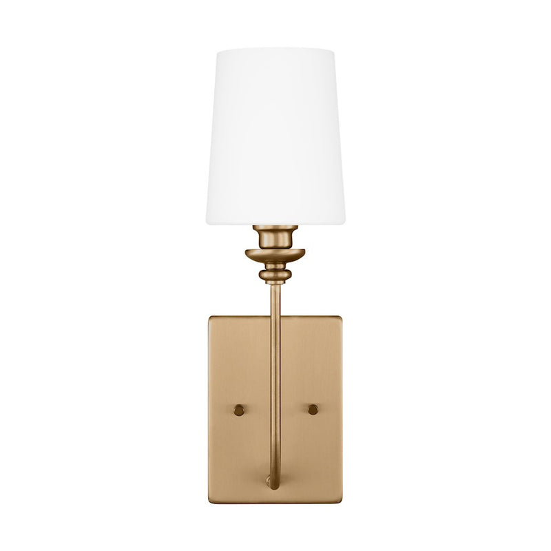Generation Lighting Bellevue 1Lt Sconce, Brass/Cased Opal Etched - 4001601-848