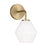 Generation Lighting Jett 1 Light Bath Vanity, Satin Brass/Milk - 4002481-848